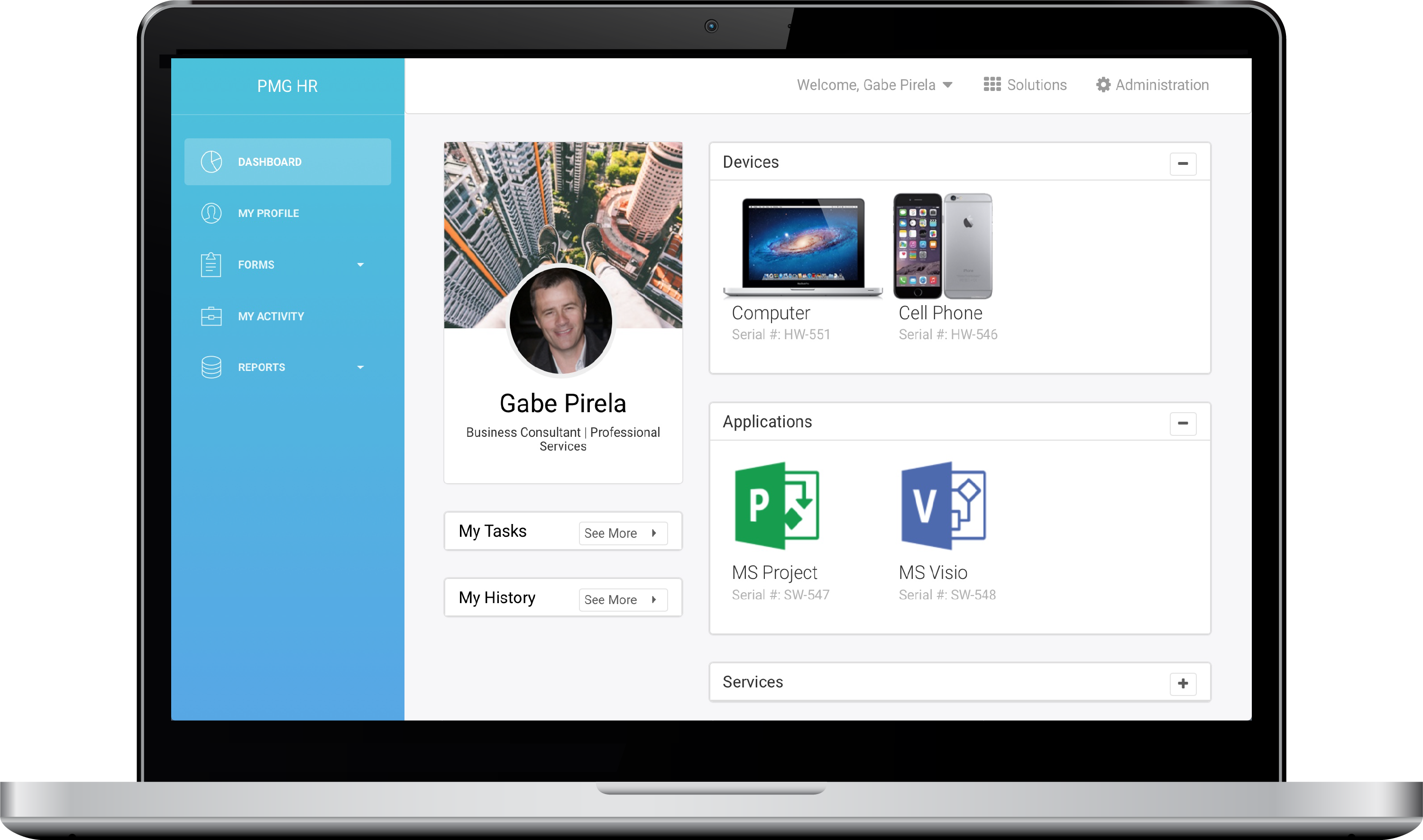 HR Profile LAPTOP PNG PMG Onboarding Dashboard